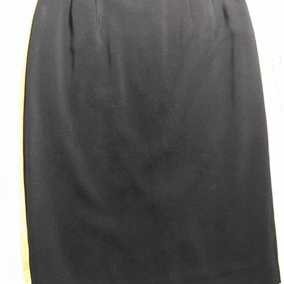 Kasper A.S.L Women 8 Black Pencil Lined Back Slip Office Career Skirt‎ (M) - Picture 1 of 6